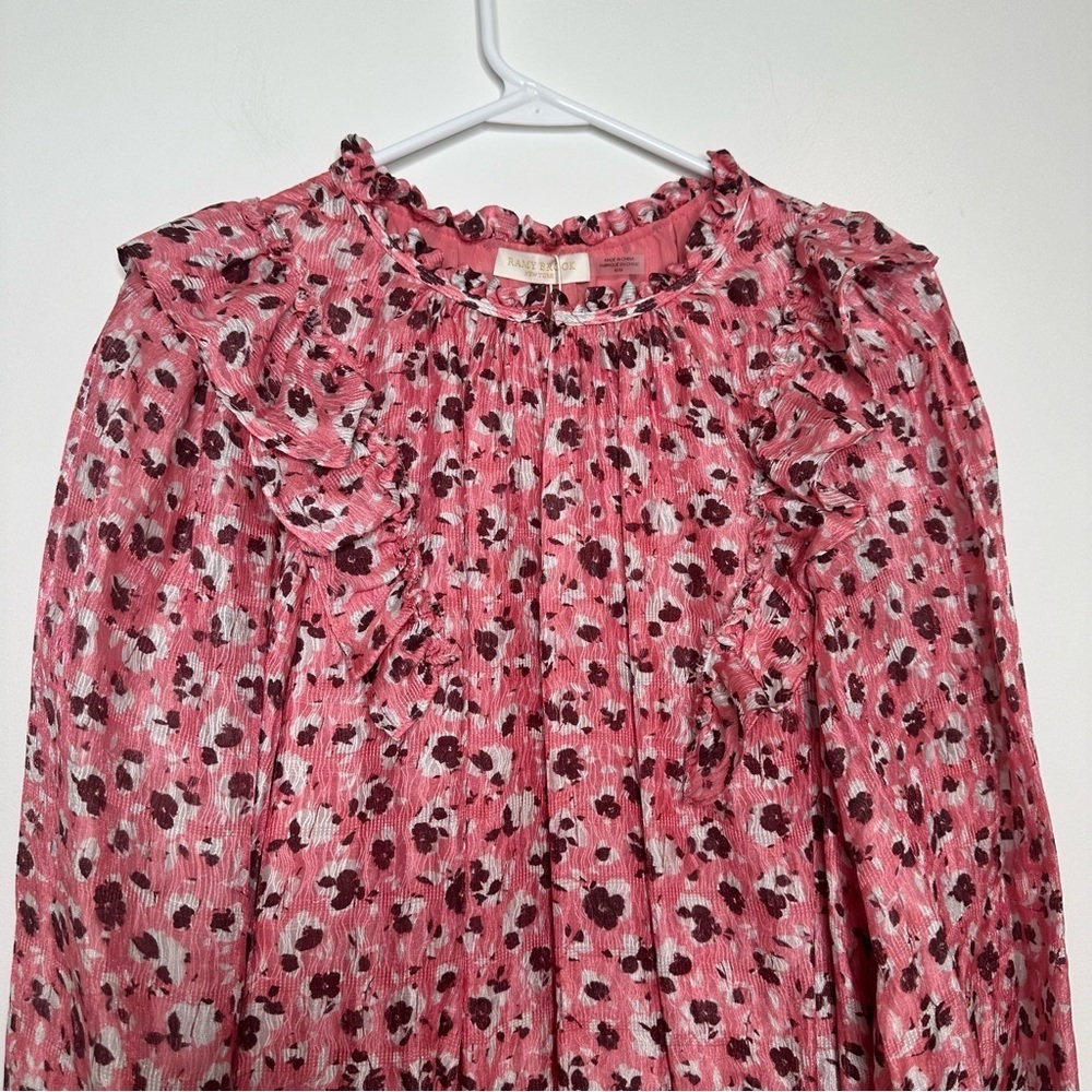 NWT Ramy Brook Printed Penelope Ruffle Mini Dress Size Medium - Picture 11 of 13